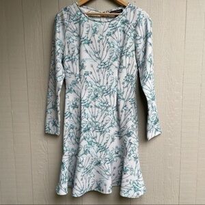 Banana Republic Grey Teal Floral Dress​​​​​